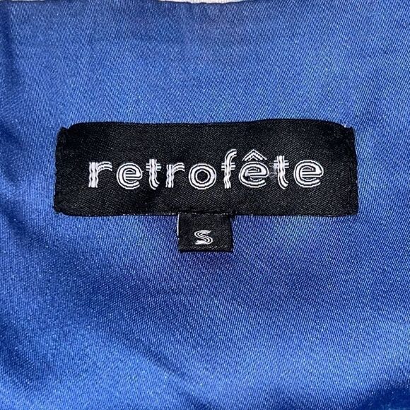 NWT Retrofete Willa Blue Tie Dye Leather Skirt Small - Picture 9 of 13